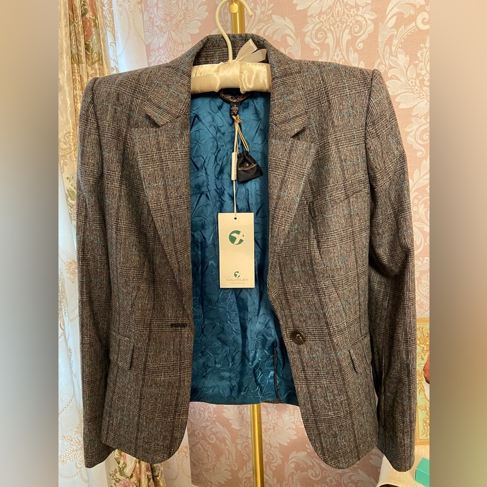 Brooks Brothers Gray Plaid Women's Blazer